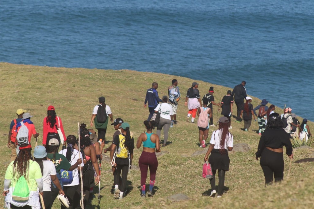 Coastal hiking trail group