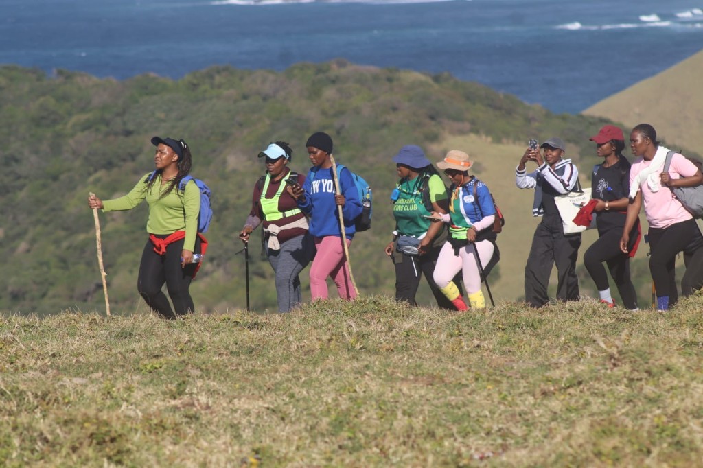 Hikers on a scenic trail